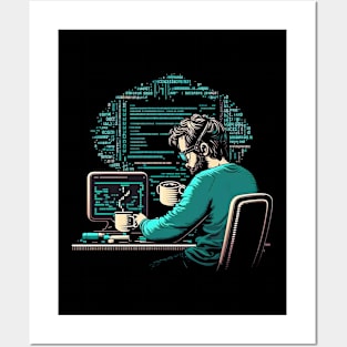 8-bit developer working Posters and Art